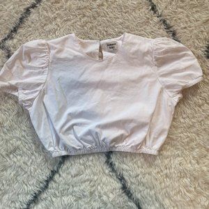Aritzia Sunday Best Cropped Puff Sleeve Blouse